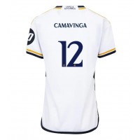 Fotbalové Dres Real Madrid Eduardo Camavinga #12 Dámské Domácí 2023-24 Krátký Rukáv